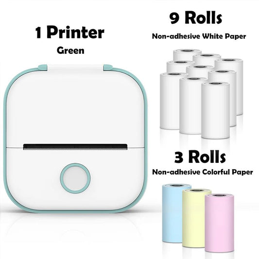 Portable Inkless Mini Printer for Stickers & Photos