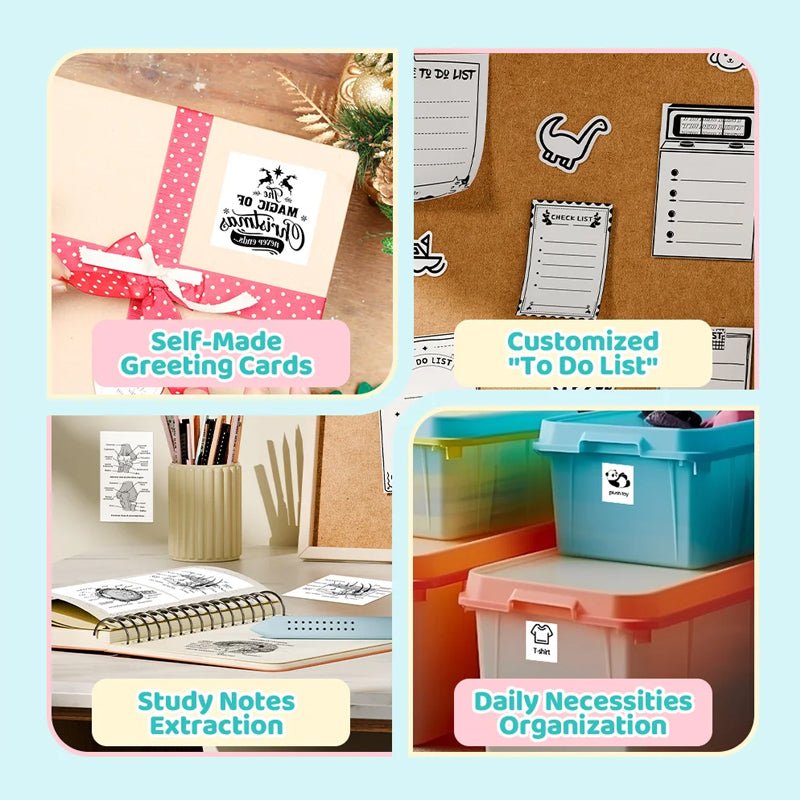 Portable Inkless Mini Printer for Stickers & Photos