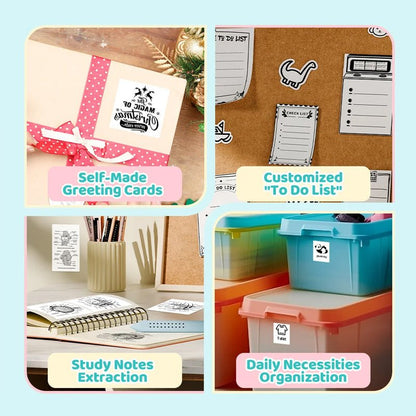 Portable Inkless Mini Printer for Stickers & Photos