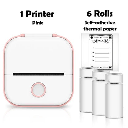 Portable Inkless Mini Printer for Stickers & Photos