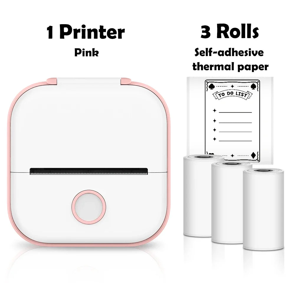 Portable Inkless Mini Printer for Stickers & Photos