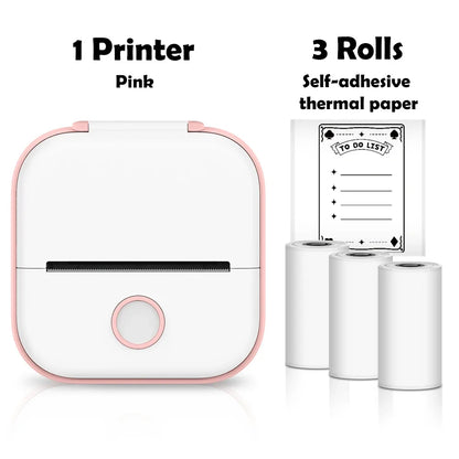Portable Inkless Mini Printer for Stickers & Photos