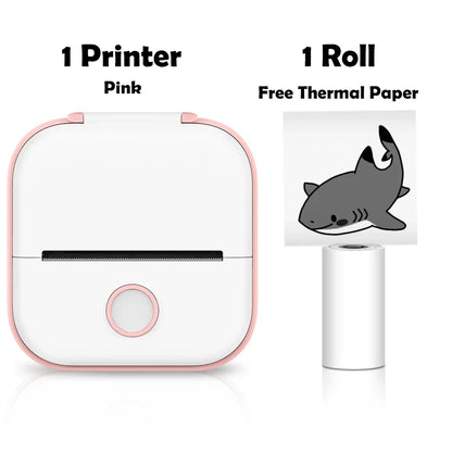 Portable Inkless Mini Printer for Stickers & Photos