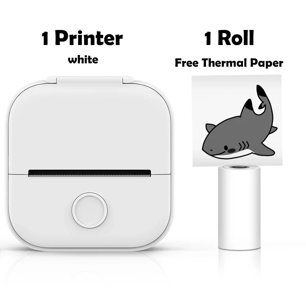 Portable Inkless Mini Printer for Stickers & Photos